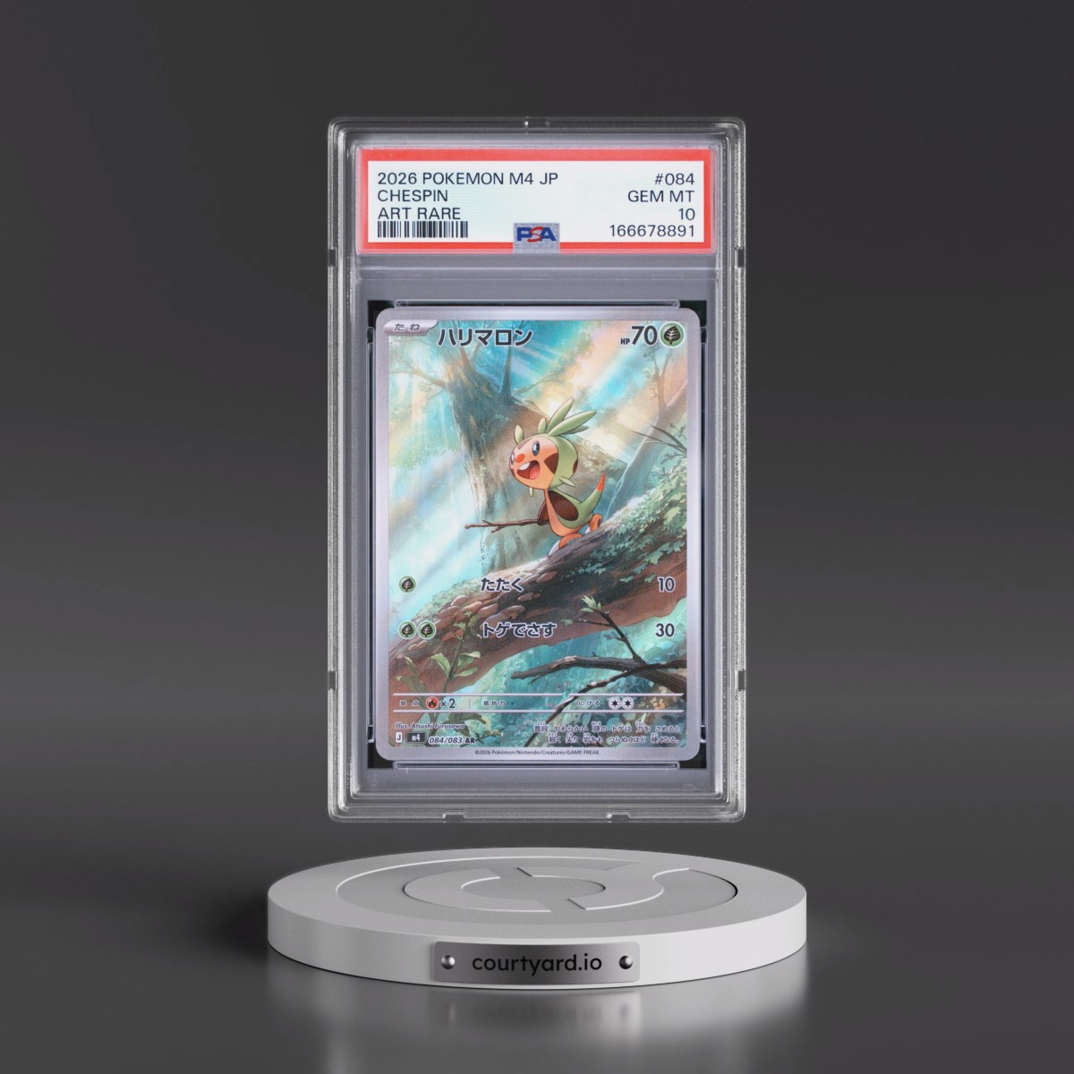 2026 Pokémon M4-Ninja Spinner #084 Chespin - Art Rare (PSA 10 GEM MINT)