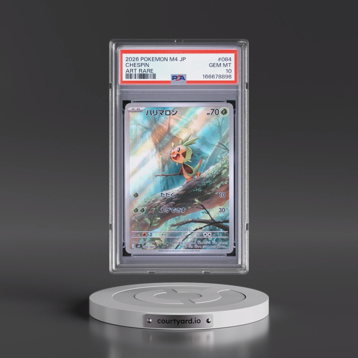 2026 Pokémon M4-Ninja Spinner #084 Chespin - Art Rare (PSA 10 GEM MINT)