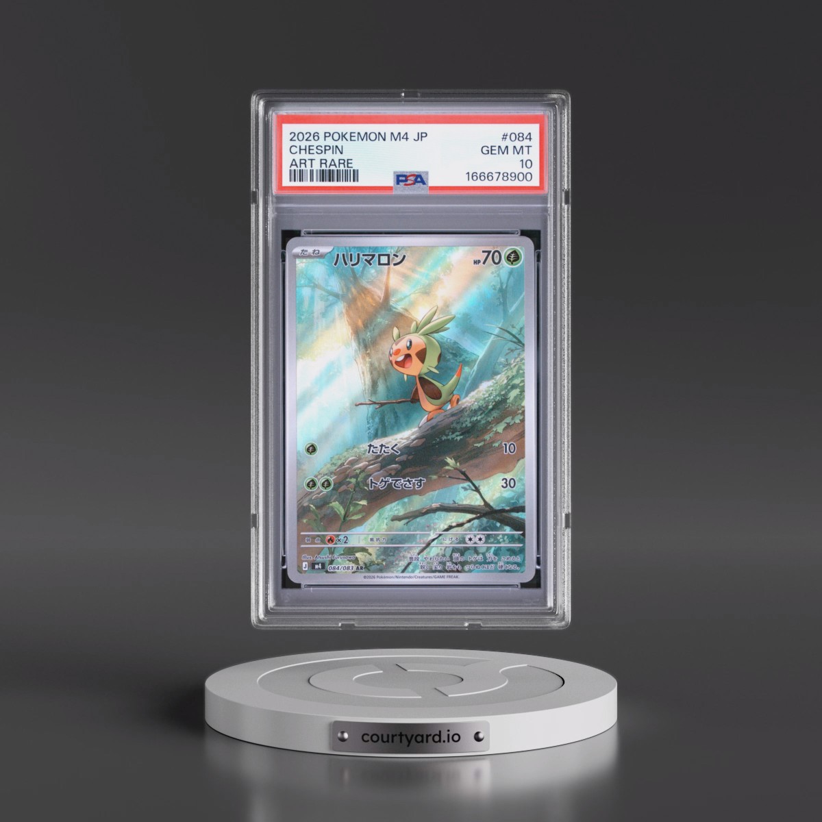 2026 Pokémon M4-Ninja Spinner #084 Chespin - Art Rare (PSA 10 GEM MINT)