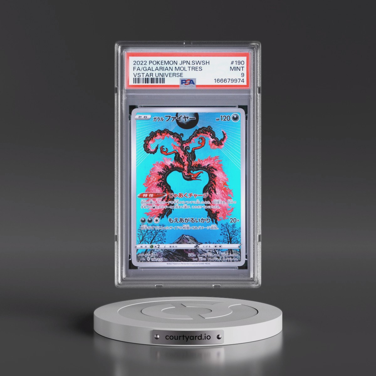 2022 Pokémon Sword & Shield Vstar Universe #190 Galarian Moltres - Full Art (PSA 9 MINT)