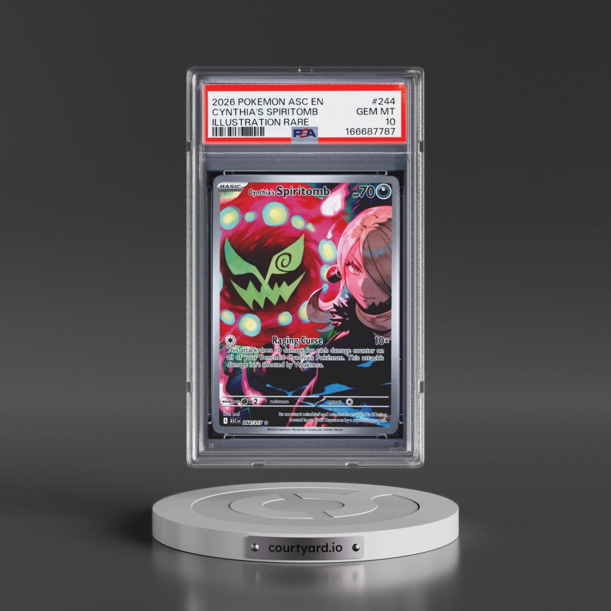 2026 Pokémon Asc EN-Ascended Heroes #244 Cynthia's Spiritomb - Illustration Rare (PSA 10 GEM MINT)
