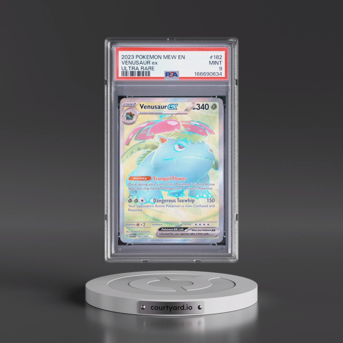 2023 Pokémon Mew EN-151 #182 Venusaur EX - Holo Ultra Rare (PSA 9 MINT)