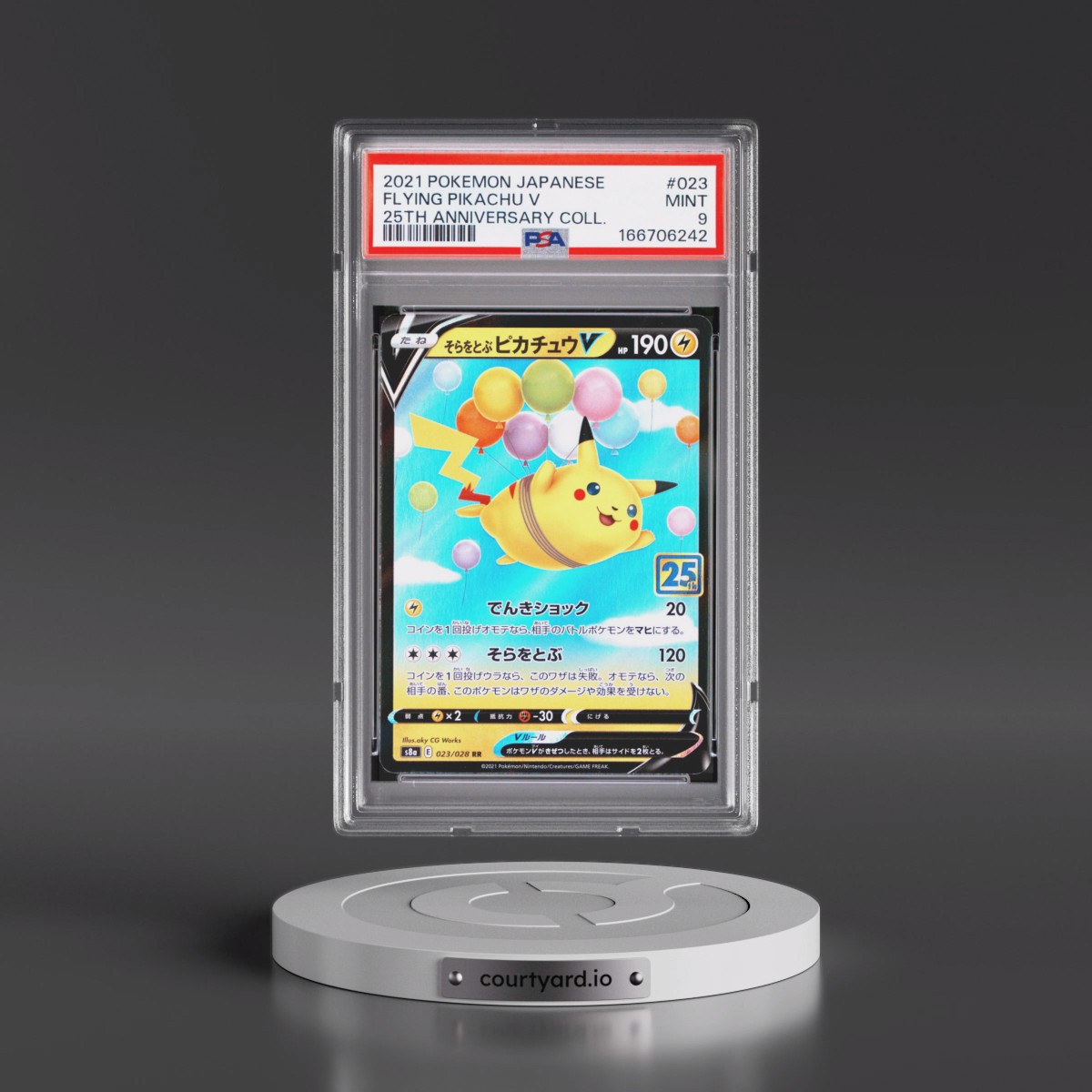 2021 Pokémon 25th Anniversary Collection #023 Flying Pikachu V - Holo (PSA 9 MINT)