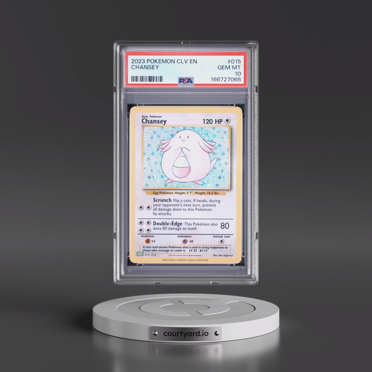 2023 Pokémon CLV-Trading Card Game Classic Venusaur & Lugia EX Deck #015 Chansey (PSA 10 GEM MINT)