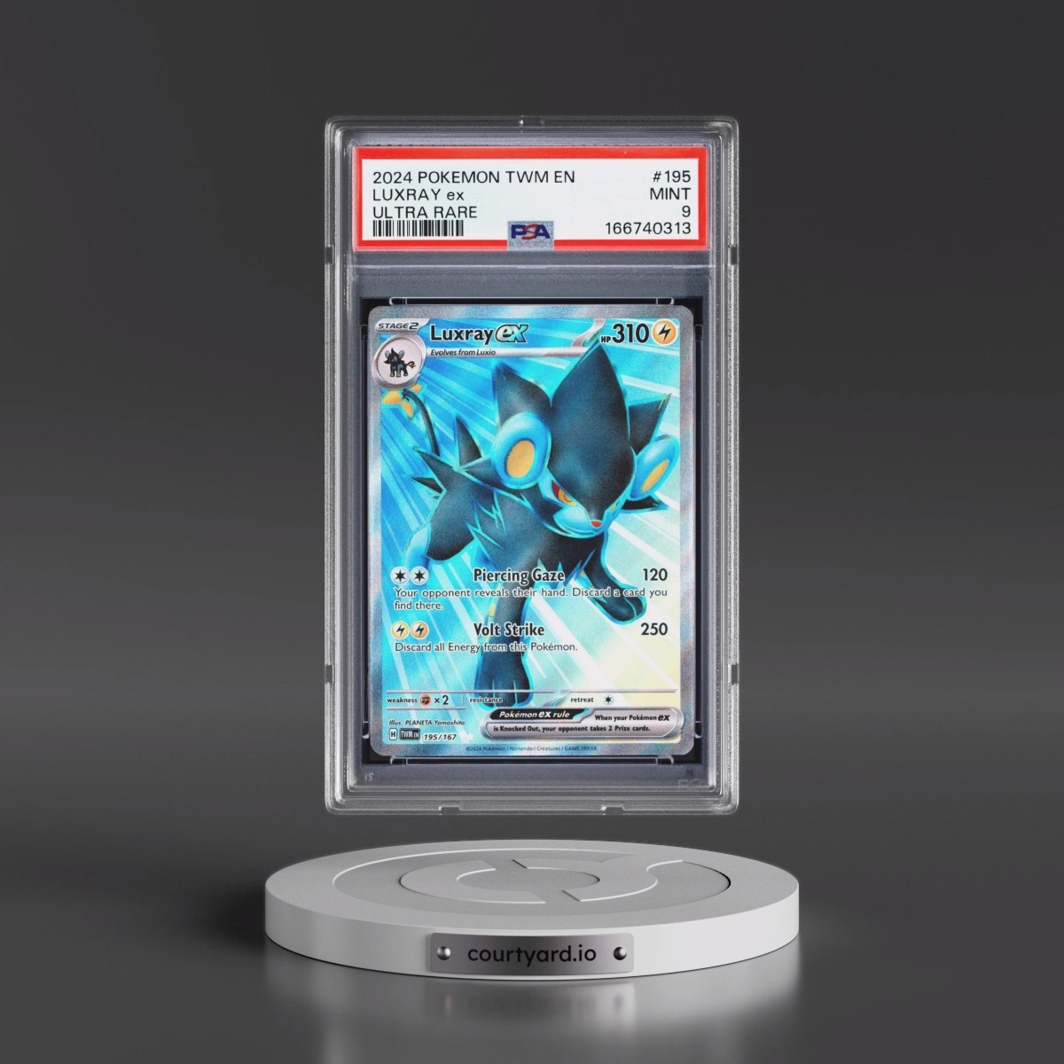 2024 Pokémon Twm EN-Twilight Masquerade #195 Luxray EX - Holo Ultra Rare (PSA 9 MINT)