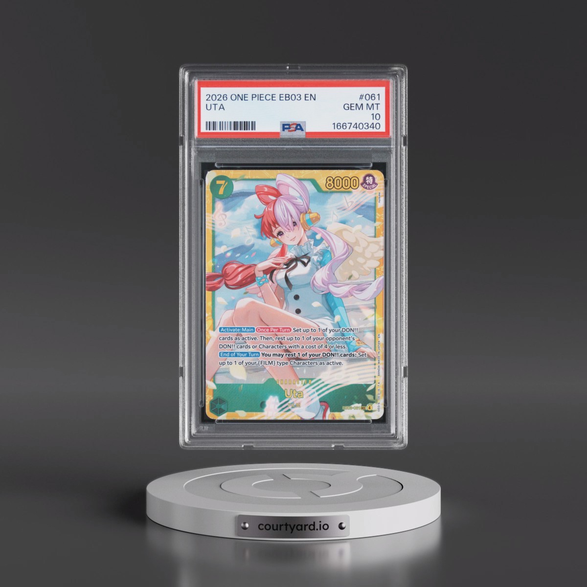 2026 One Piece EB03-Extra Booster -One Piece Heroines Edition #061 Uta (PSA 10 GEM MINT)