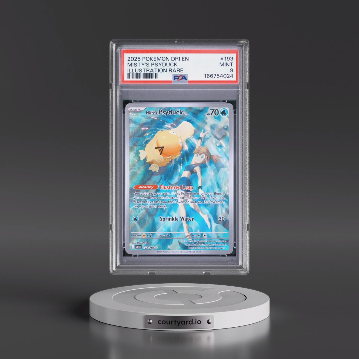 2025 Pokémon Dri EN-Destined Rivals #193 Misty's Psyduck - Illustration Rare (PSA 9 MINT)