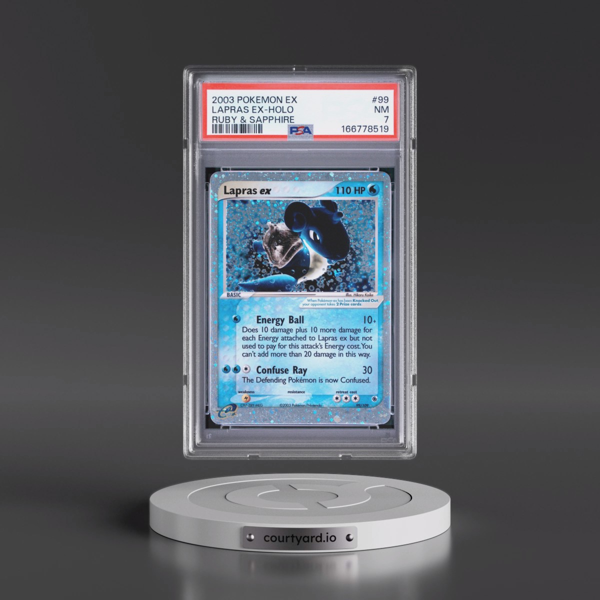 2003 Pokémon EX Ruby & Sapphire #99 Lapras EX - Holo Holo (PSA 7 NM)