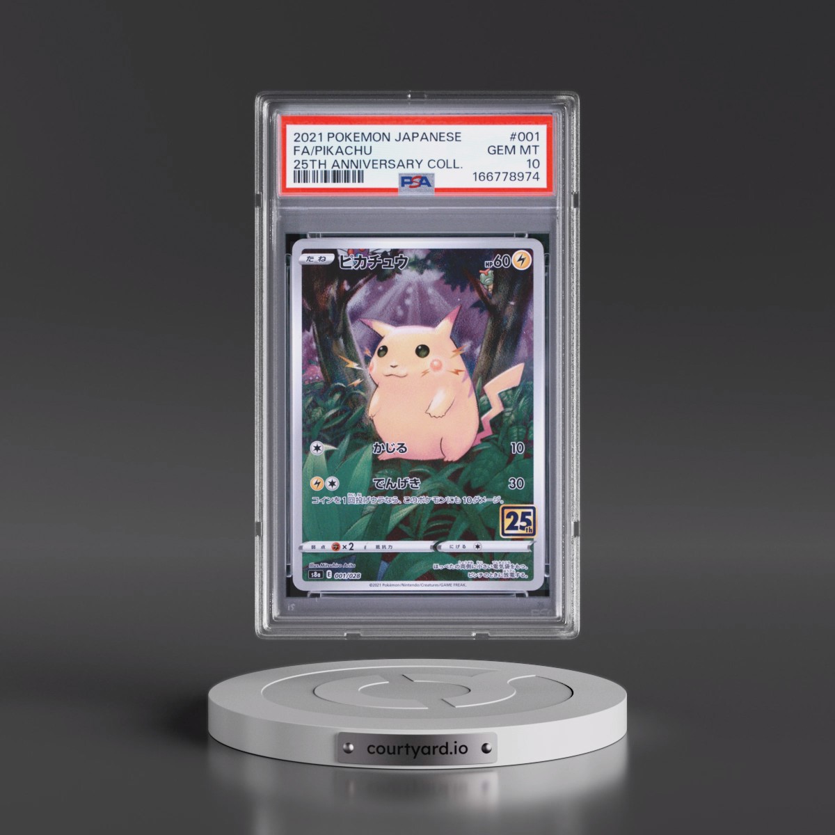 2021 Pokémon 25th Anniversary Collection Pikachu - Full Art #001 PSA 10