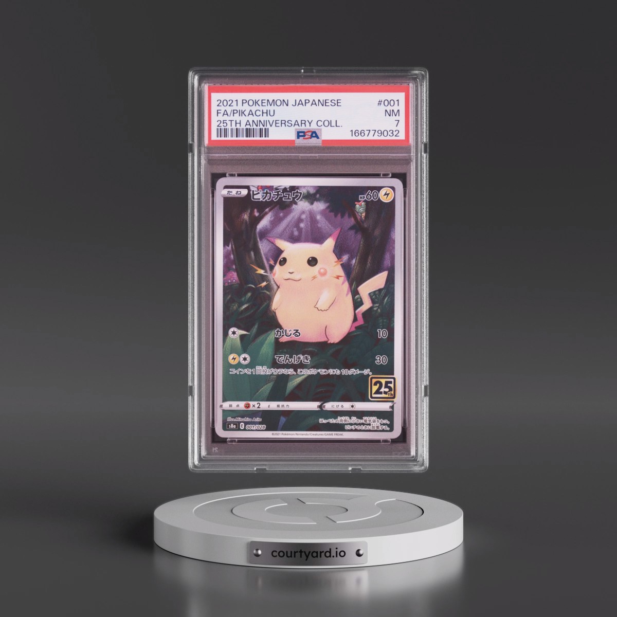 2021 Pokémon 25th Anniversary Collection #001 Pikachu - Full Art (PSA 7 NM)