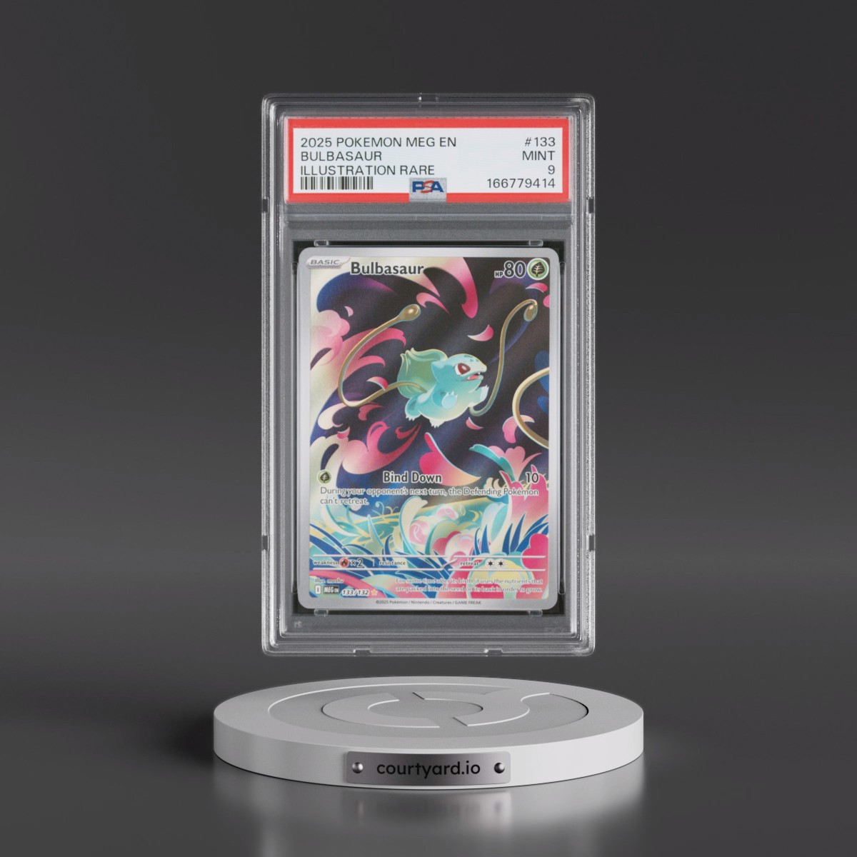 2025 Pokémon Meg EN-Mega Evolution #133 Bulbasaur - Illustration Rare (PSA 9 MINT)