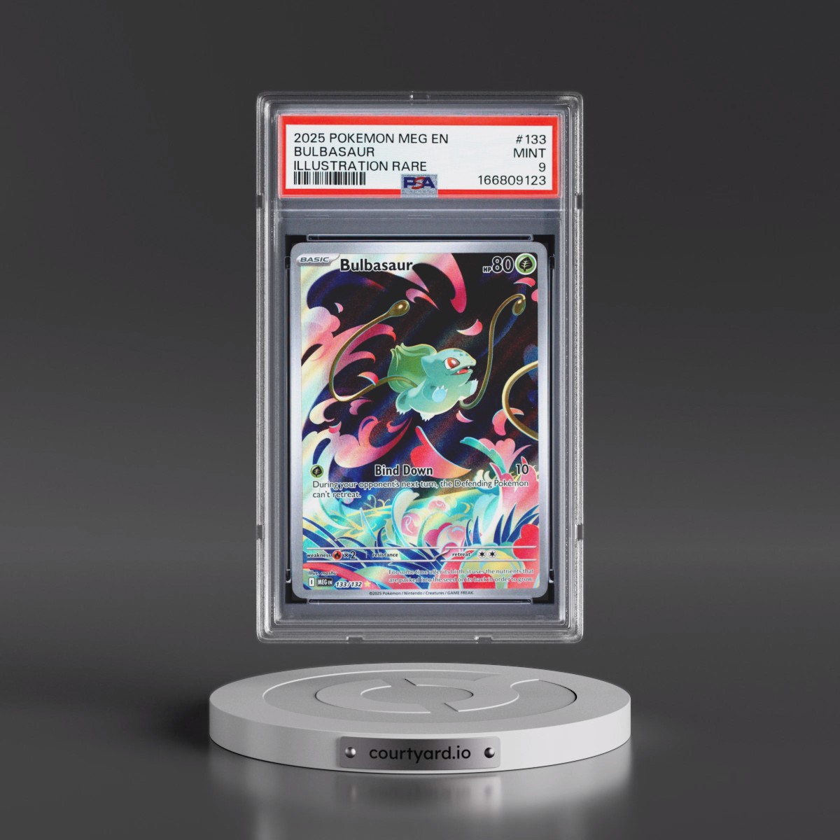 2025 Pokémon Meg EN-Mega Evolution #133 Bulbasaur - Illustration Rare (PSA 9 MINT)