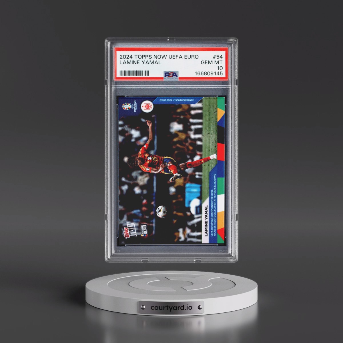2024 Topps Now UEFA Euro #54 Lamine Yamal (PSA 10 GEM MINT)
