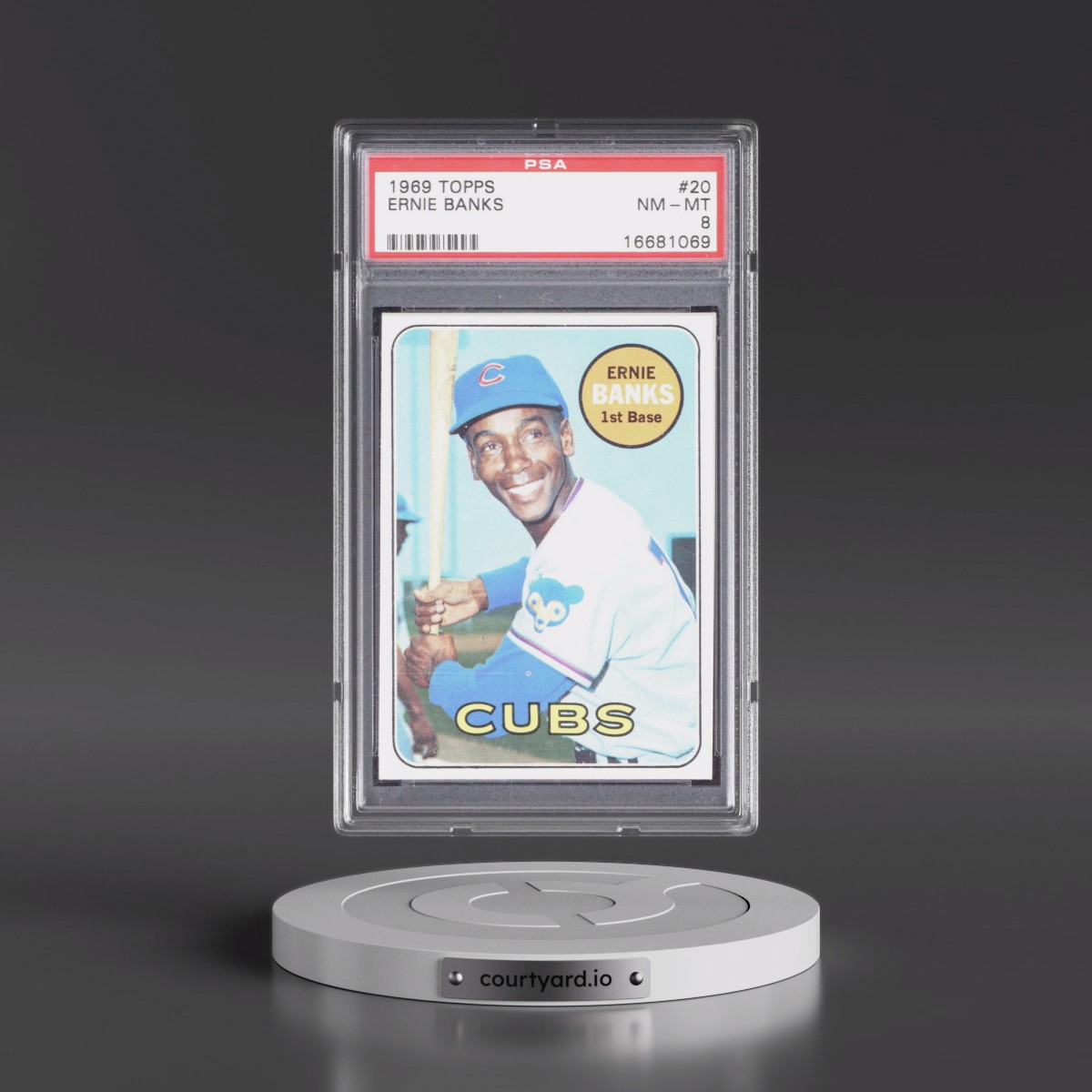 1969 Topps #20 Ernie Banks (PSA 8 NM-MT)