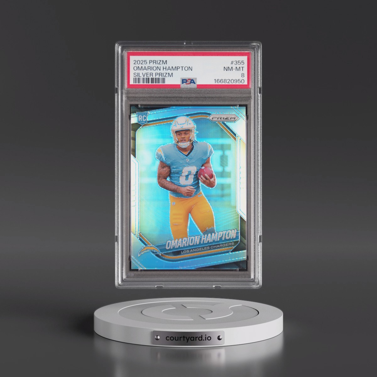 2025 Panini Prizm Omarion Hampton - Silver Prizm #355 PSA 8