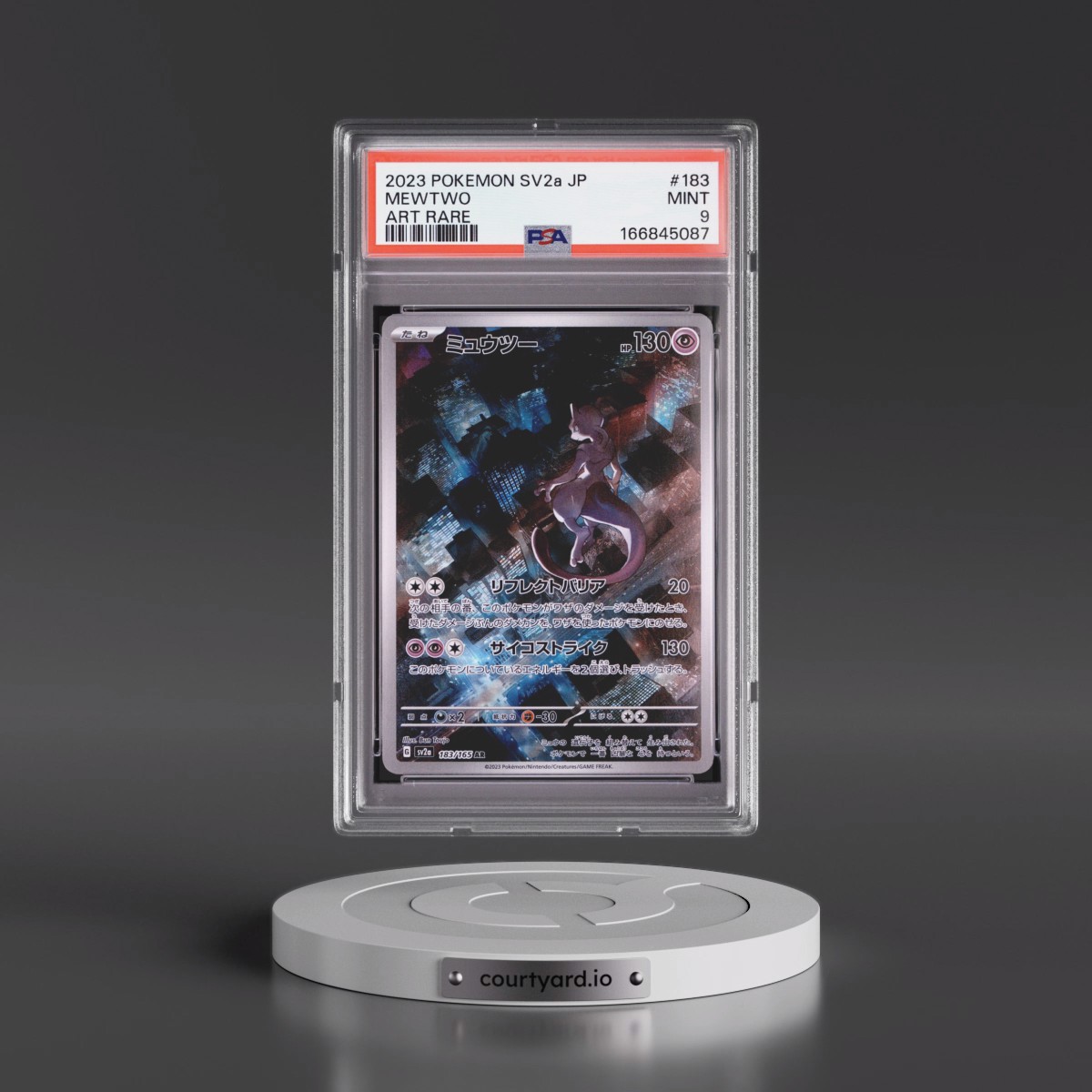 2023 Pokémon Sv2a-Pokémon Card 151 #183 Mewtwo - Art Rare (PSA 9 MINT)