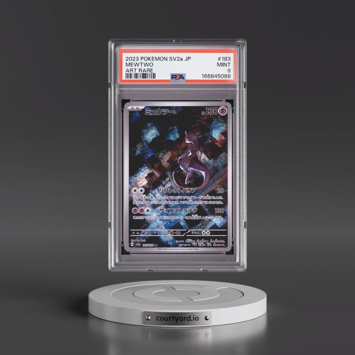 2023 Pokémon Sv2a-Pokémon Card 151 #183 Mewtwo - Art Rare (PSA 9 MINT)