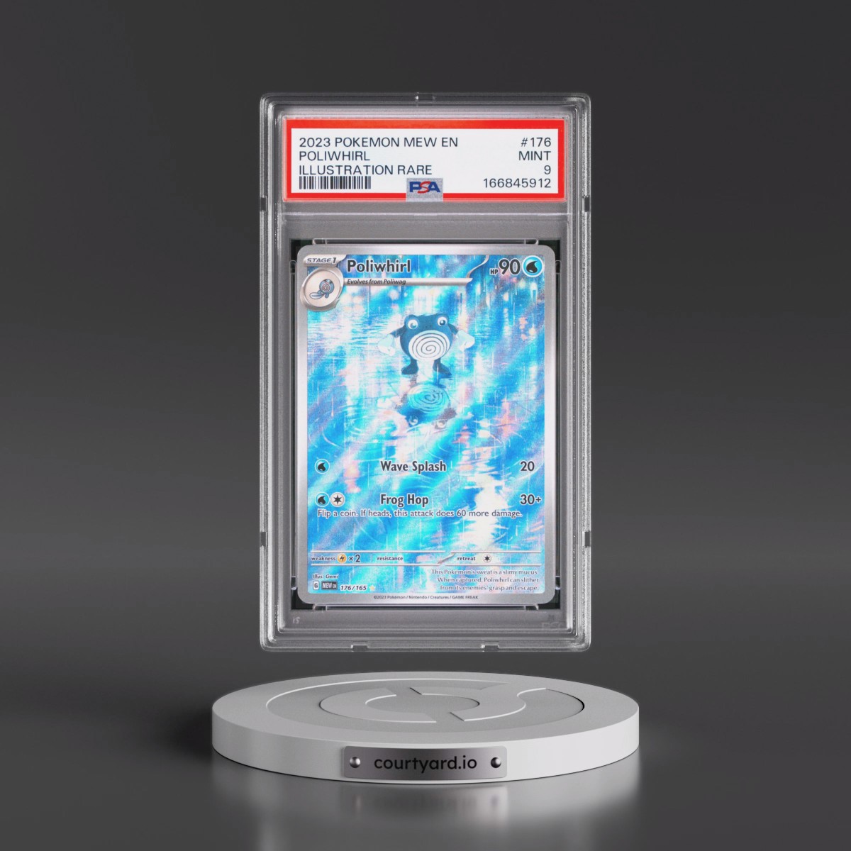 2023 Pokémon Mew EN-151 #176 Poliwhirl - Illustration Rare (PSA 9 MINT)