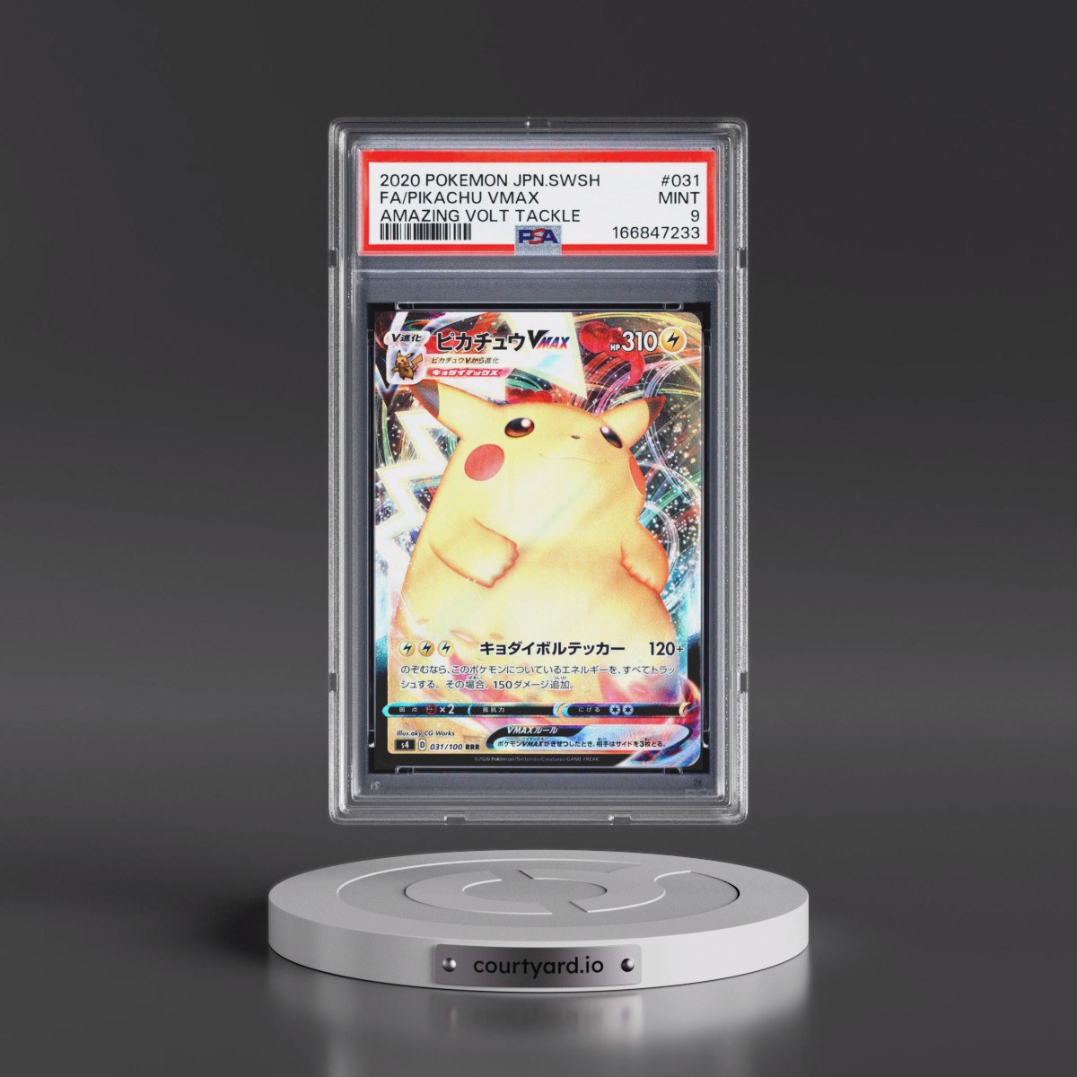 2020 Pokémon Sword & Shield Amazing Volt Tackle #031 Pikachu Vmax - Full Art (PSA 9 MINT)