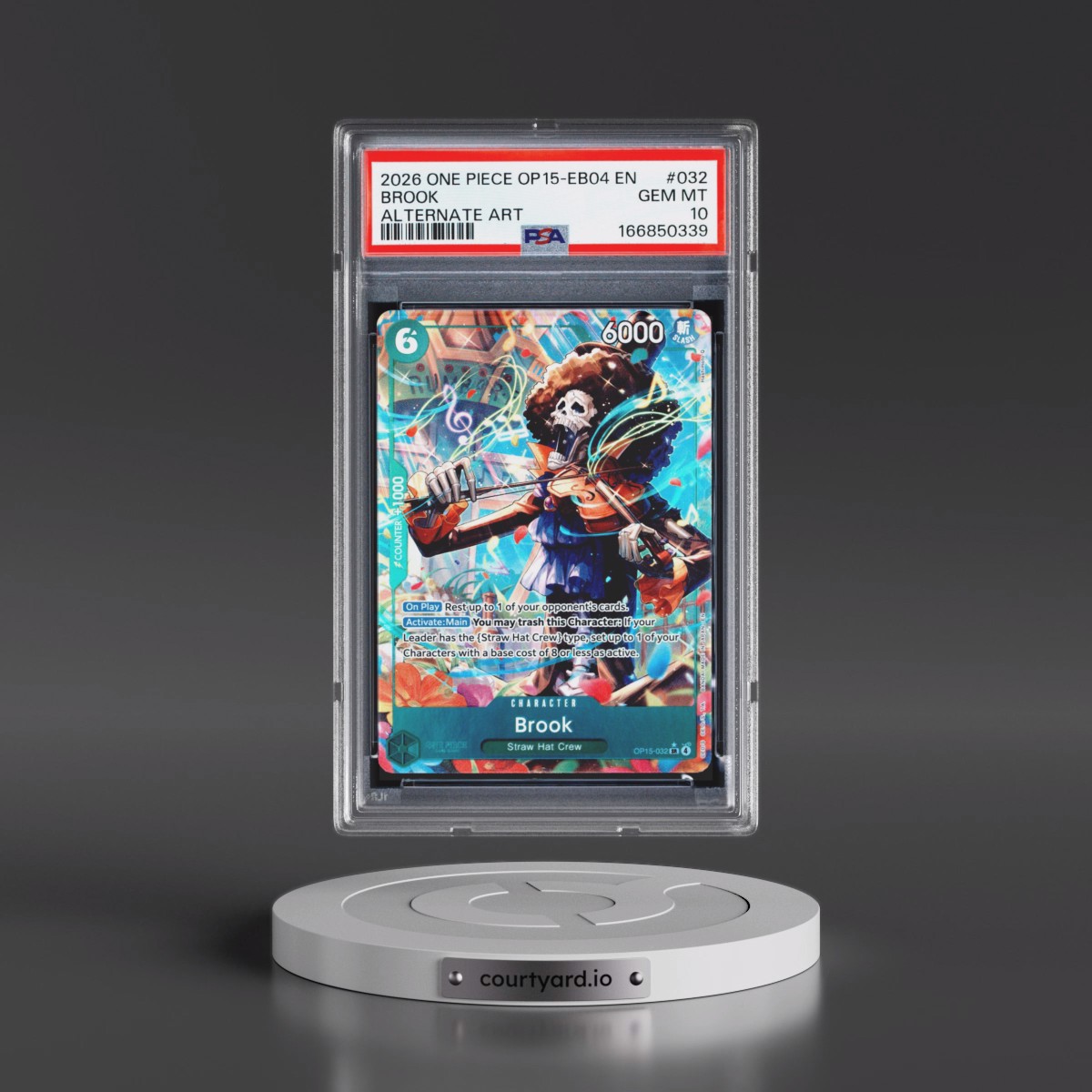 2026 One Piece OP15-EB04-Adventure on Kami's Island #032 Brook - Alternate Art (PSA 10 GEM MINT)