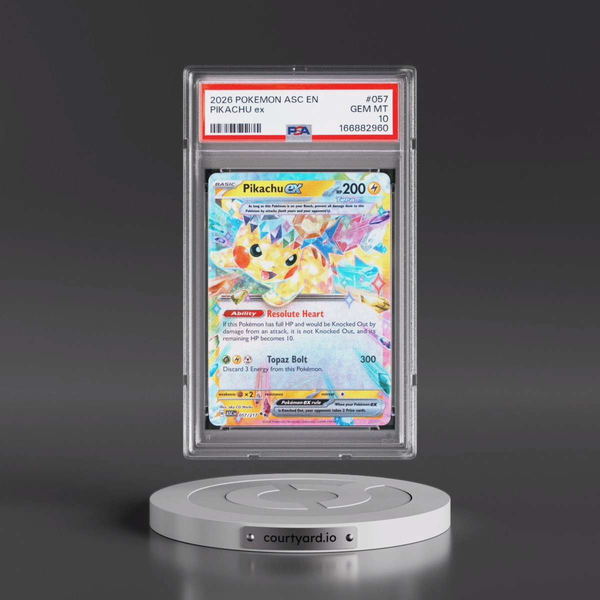 2026 Pokémon Asc EN-Ascended Heroes #057 Pikachu EX - Holo (PSA 10 GEM MINT)