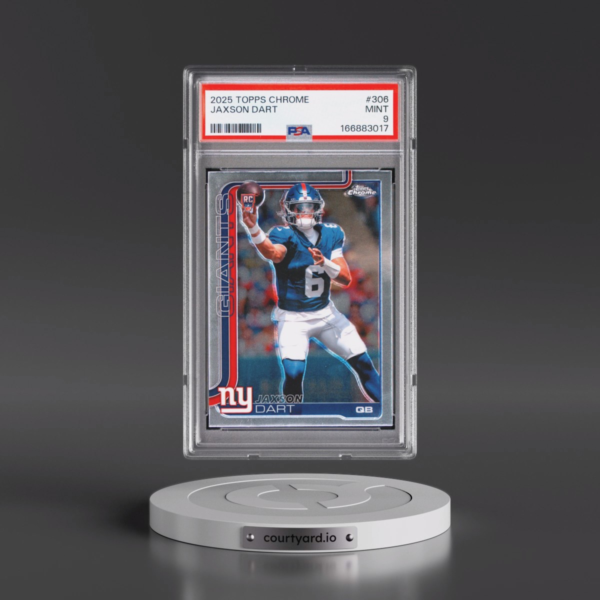 2025 Topps Chrome #306 Jaxson Dart (PSA 9 MINT)