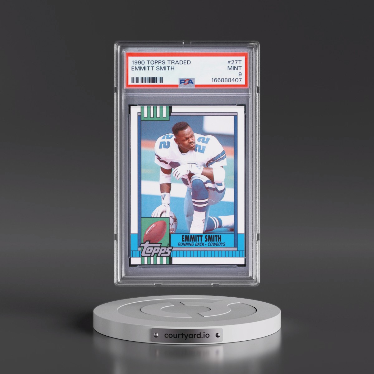 1990 Topps Traded Emmitt Smith #27T PSA 9