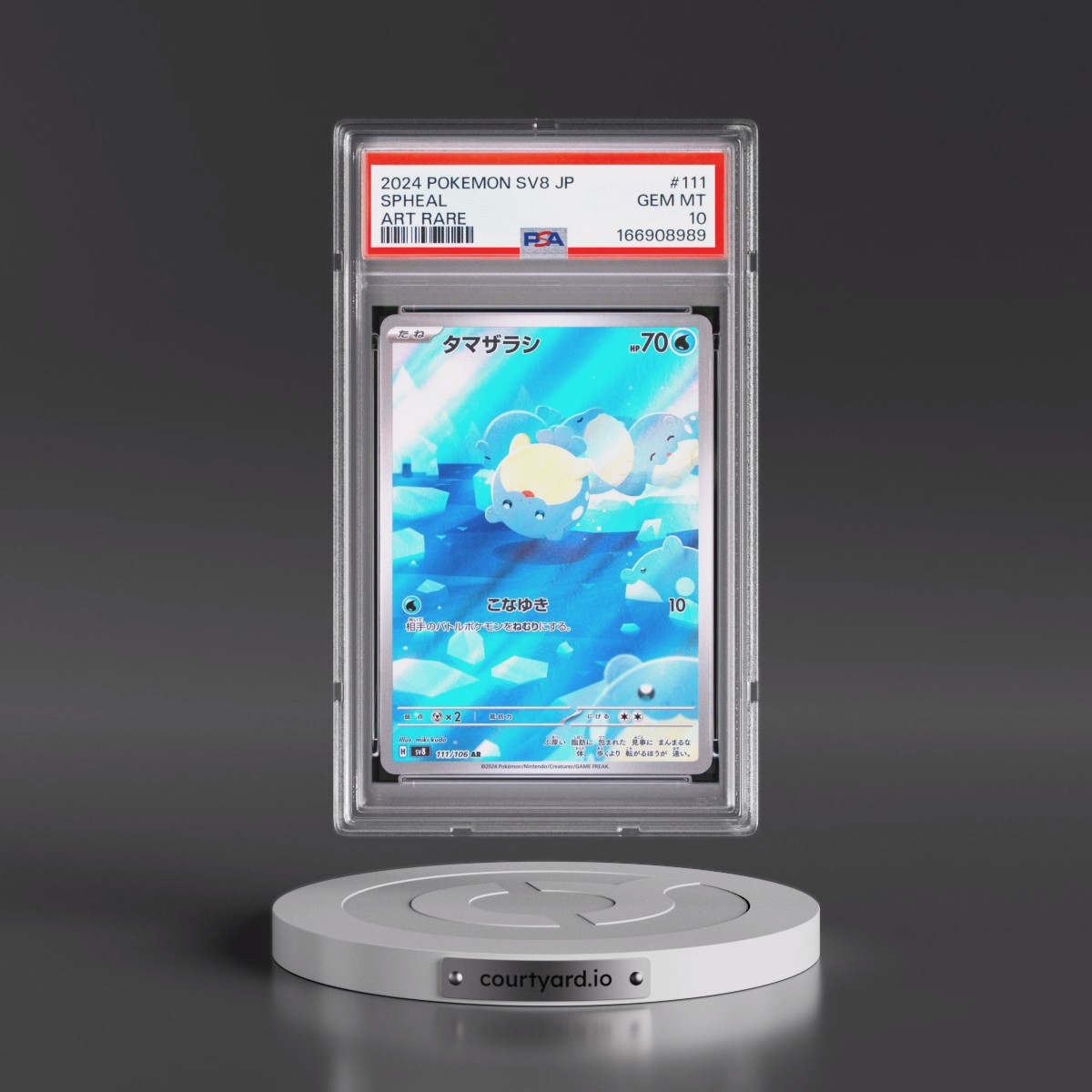 2024 Pokémon SV8-Super Electric Breaker #111 Spheal - Art Rare (PSA 10 GEM MINT)