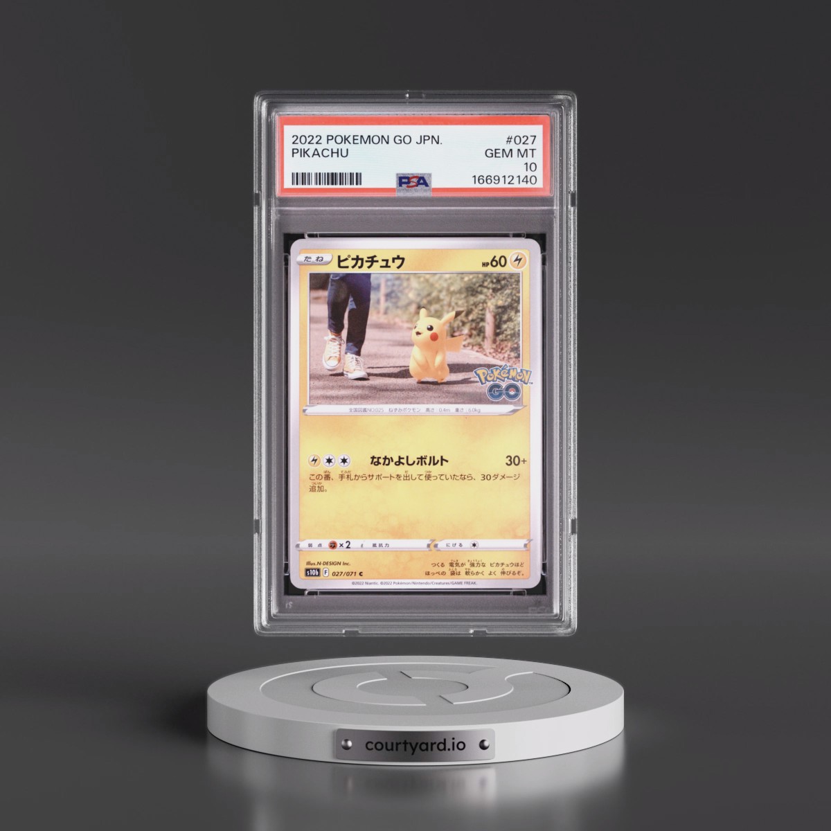 2022 Pokémon Go #027 Pikachu (PSA 10 GEM MINT)