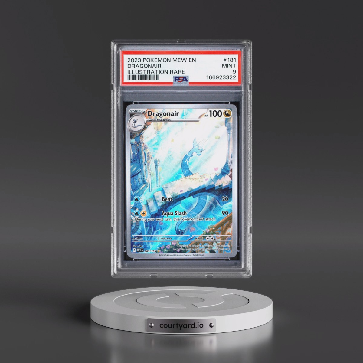 2023 Pokémon Mew EN-151 #181 Dragonair - Illustration Rare (PSA 9 MINT)