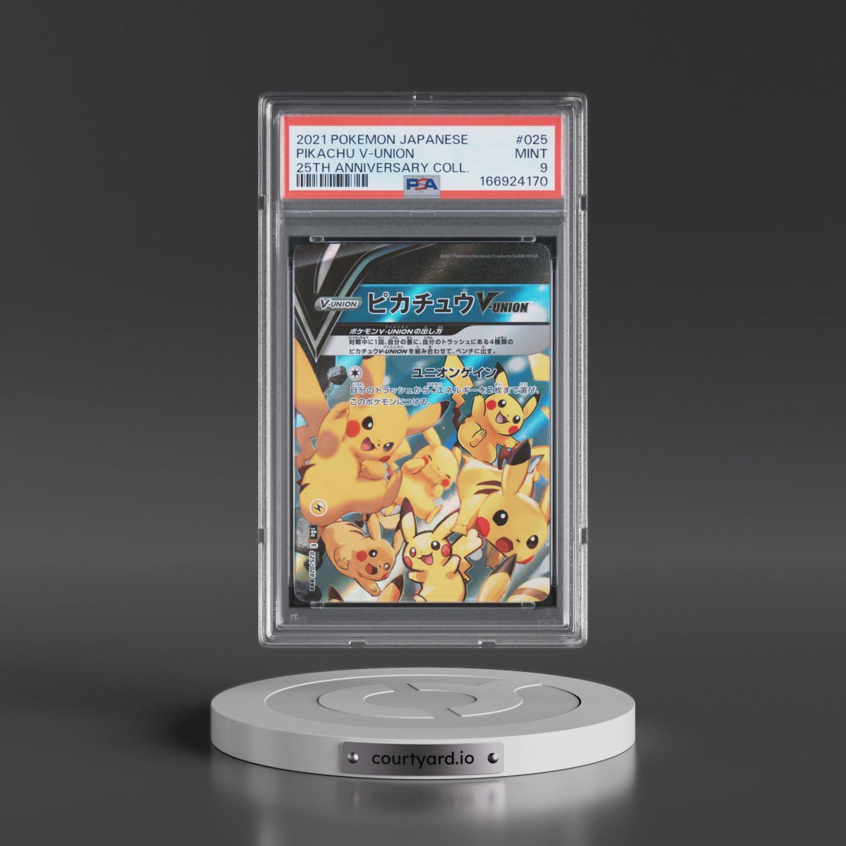 2021 Pokémon 25th Anniversary Collection #025 Pikachu V-Union (PSA 9 MINT)