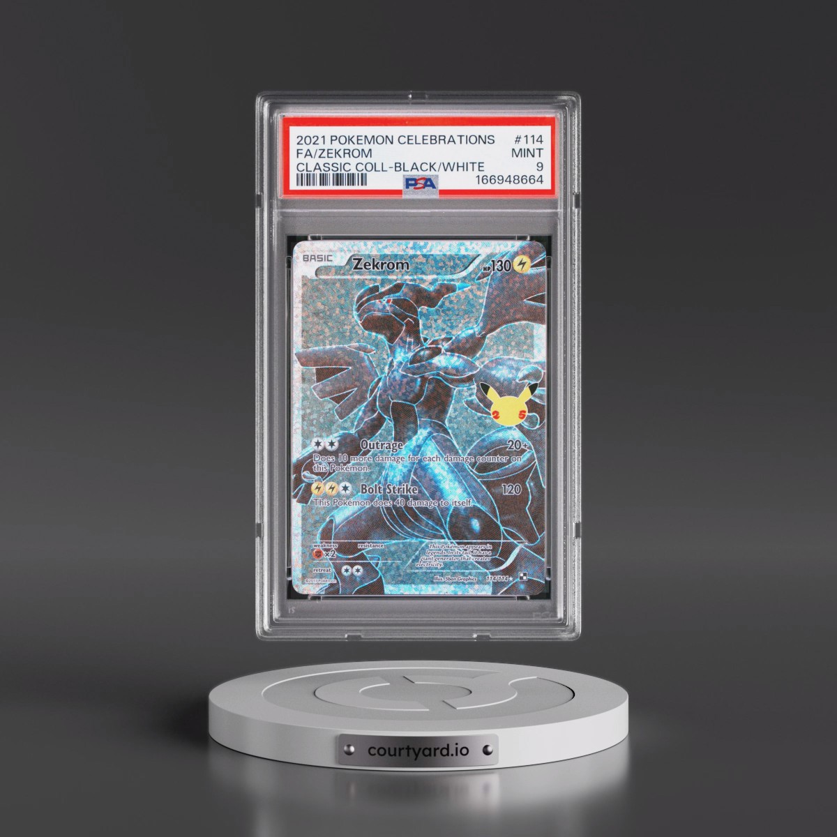 2021 Pokémon Celebrations Classic Collection #114 Zekrom - Full Art (PSA 9 MINT)