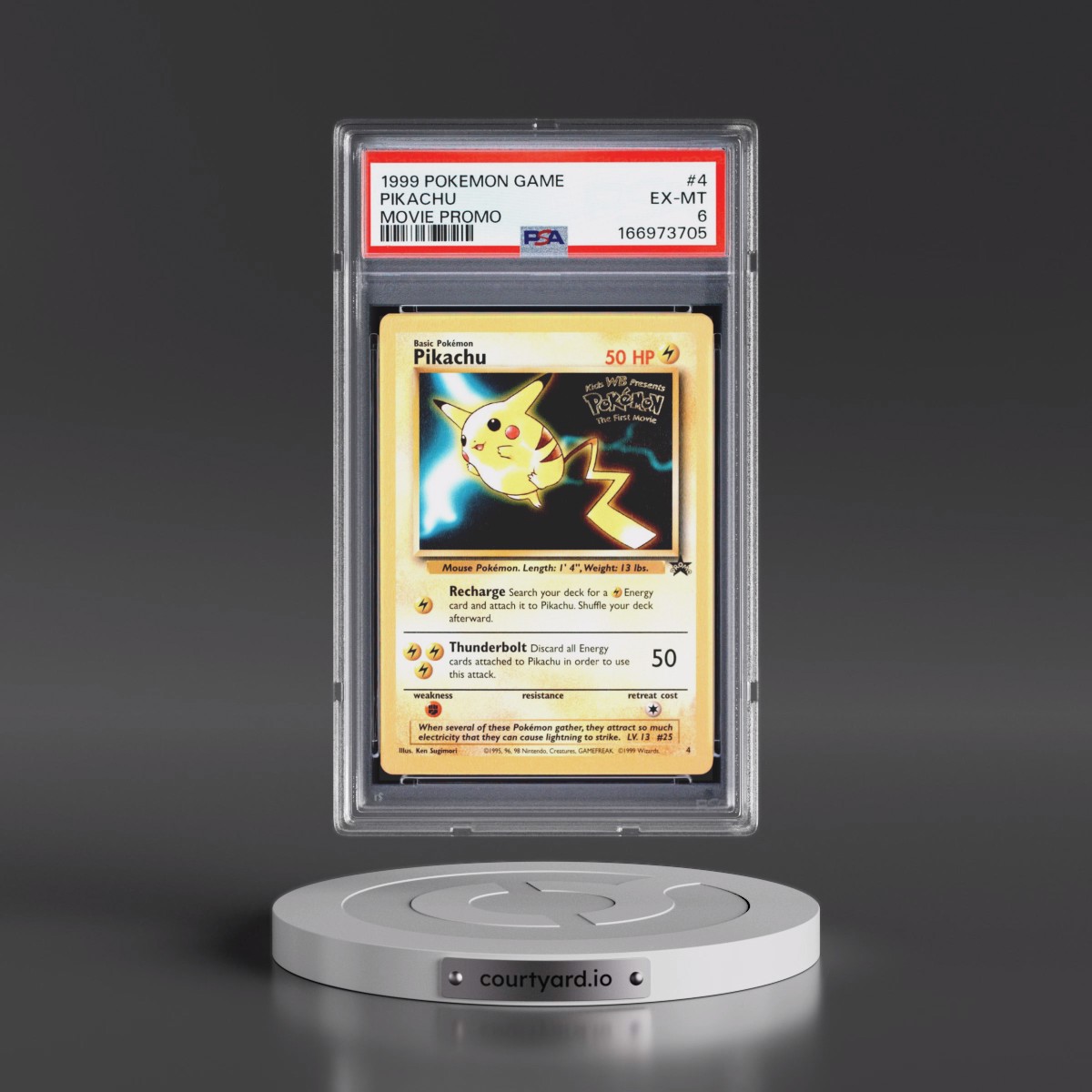 1999 Pokémon Game Movie #4 Pikachu - Movie Promo (PSA 6 EX-MT)