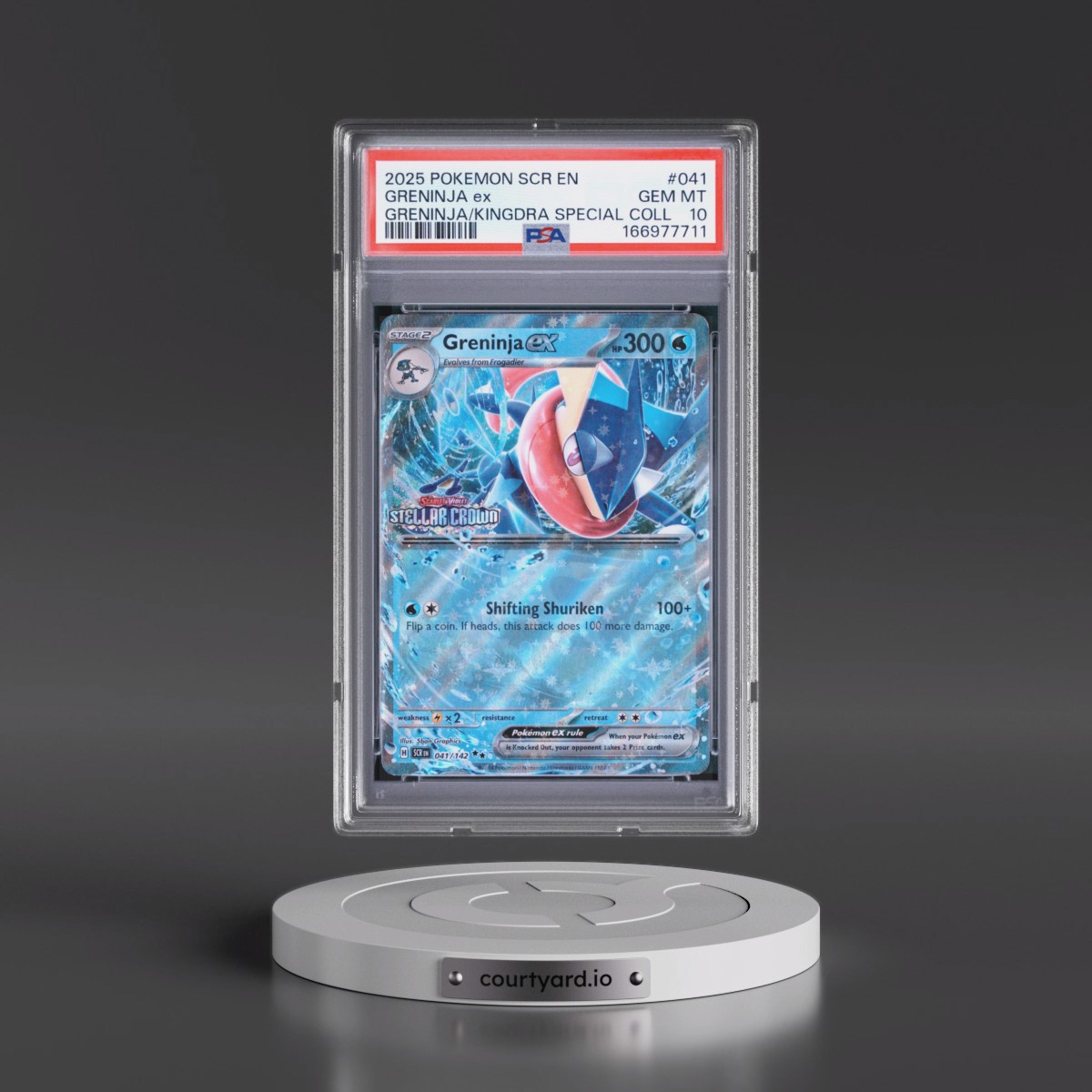 2025 Pokémon Scr EN-Stellar Crown #041 Greninja EX - Holo Greninja EX & Kingdra EX Special Collection (PSA 10 GEM MINT)