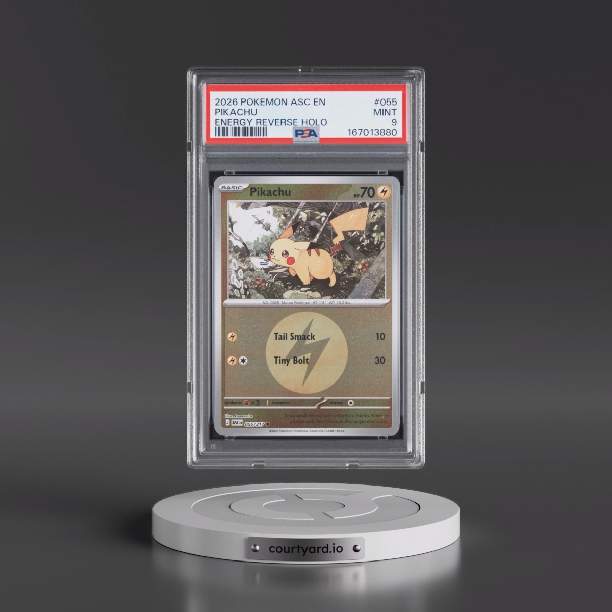 2026 Pokémon Asc EN-Ascended Heroes #055 Pikachu - Reverse Holo Energy (PSA 9 MINT)