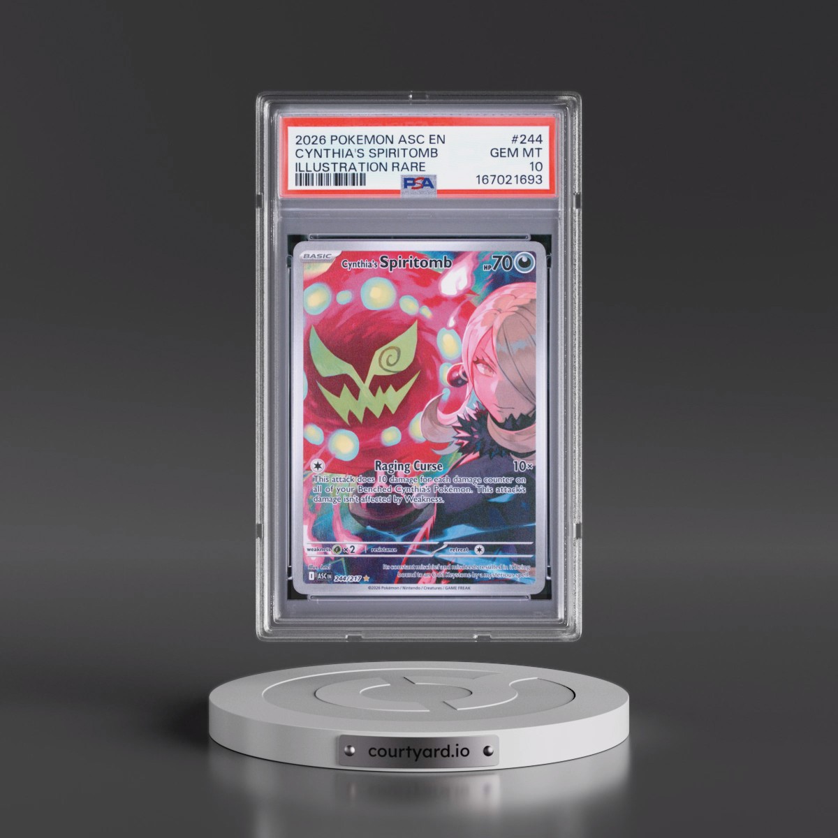 2026 Pokémon Asc EN-Ascended Heroes #244 Cynthia's Spiritomb - Illustration Rare (PSA 10 GEM MINT)