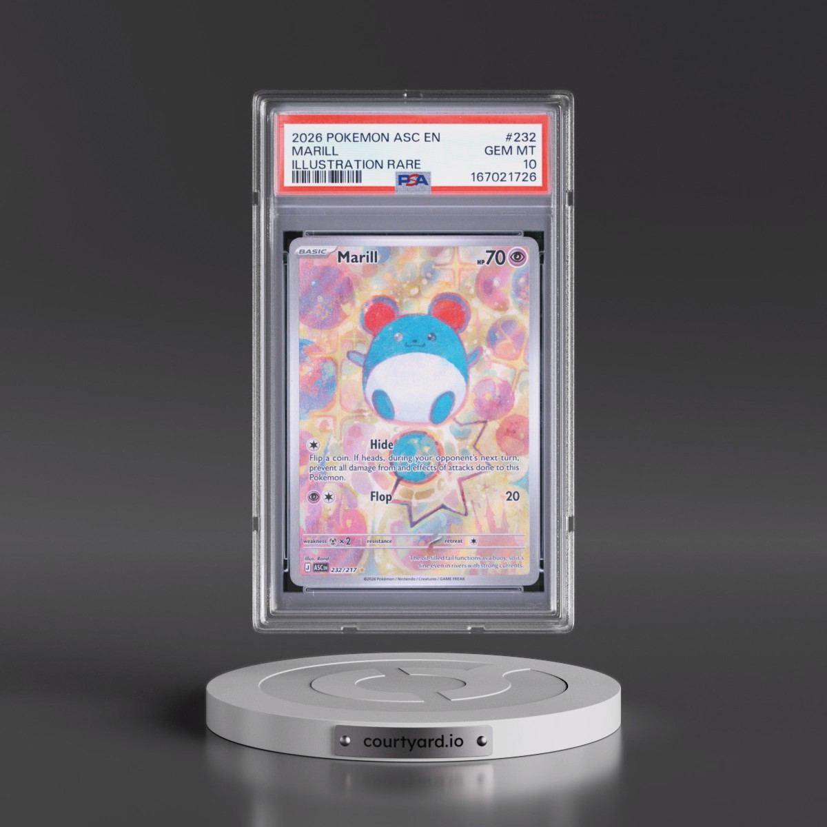 2026 Pokémon Asc EN-Ascended Heroes #232 Marill - Illustration Rare (PSA 10 GEM MINT)