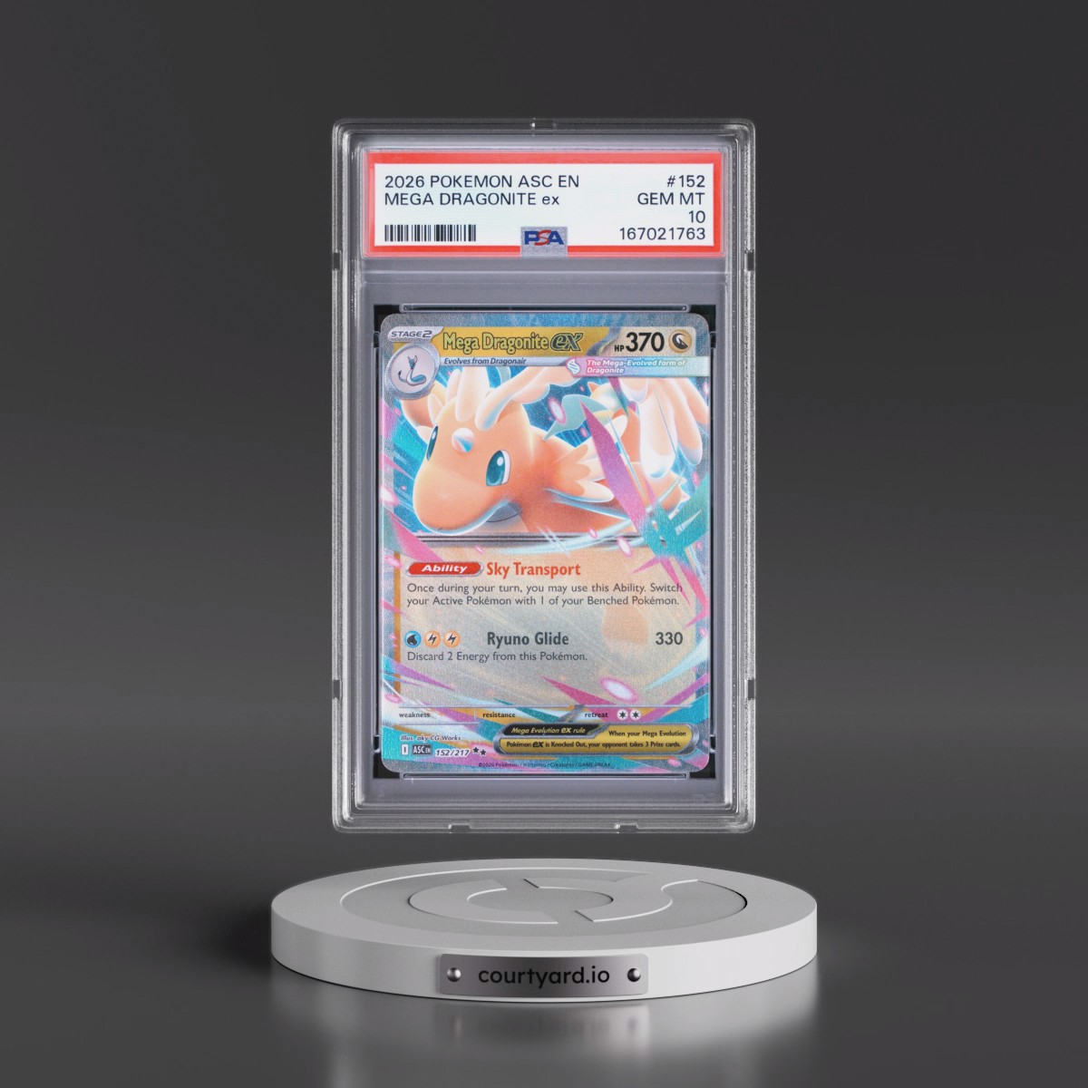 2026 Pokémon Asc EN-Ascended Heroes #152 Mega Dragonite EX - Holo (PSA 10 GEM MINT)