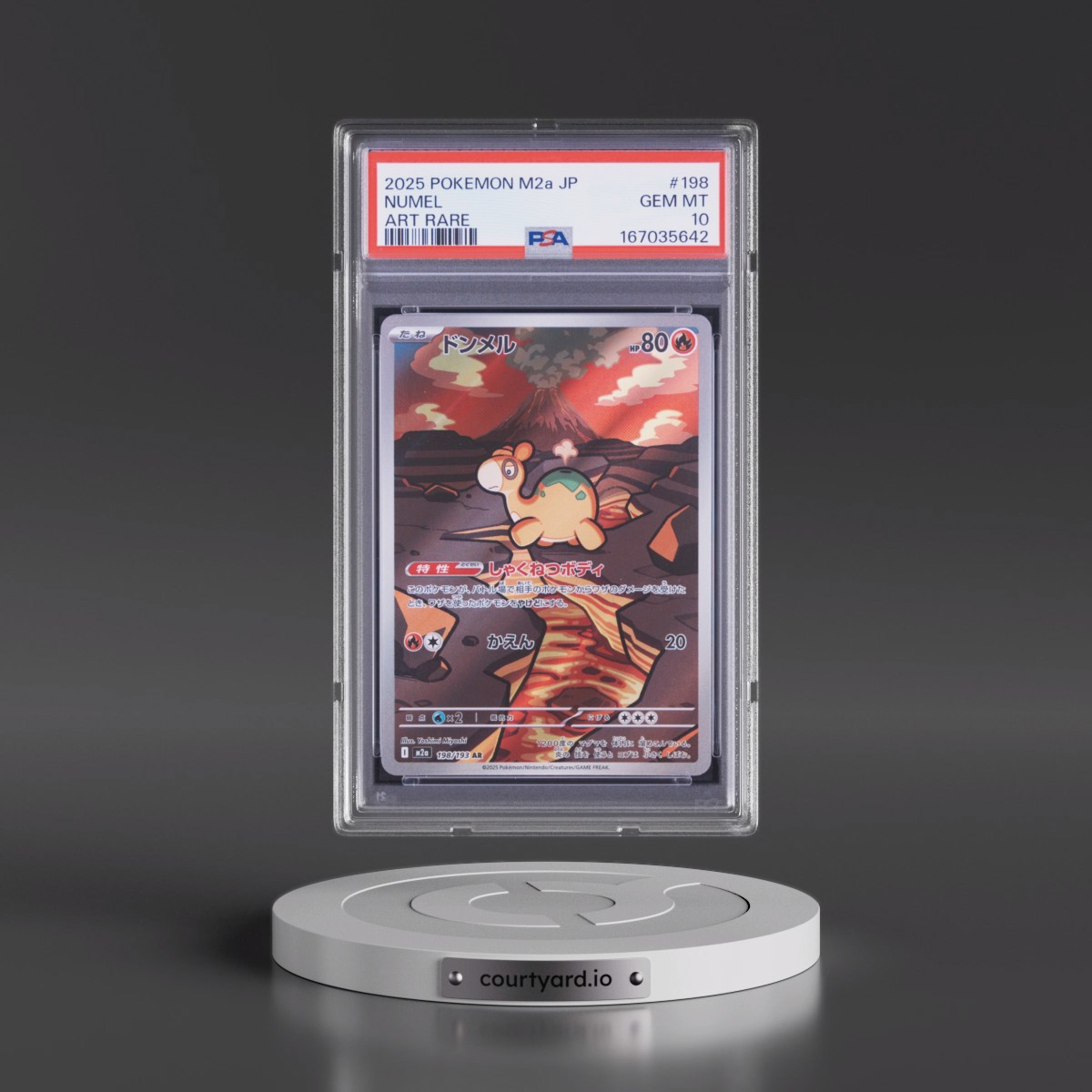 2025 Pokémon M2a-Mega Dream EX #198 Numel - Art Rare (PSA 10 GEM MINT)