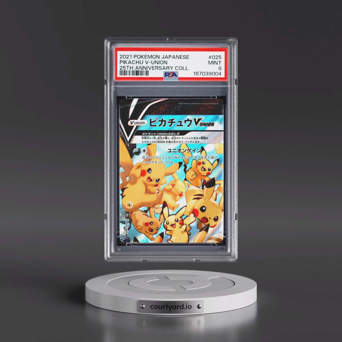 2021 Pokémon 25th Anniversary Collection #025 Pikachu V-Union (PSA 9 MINT)