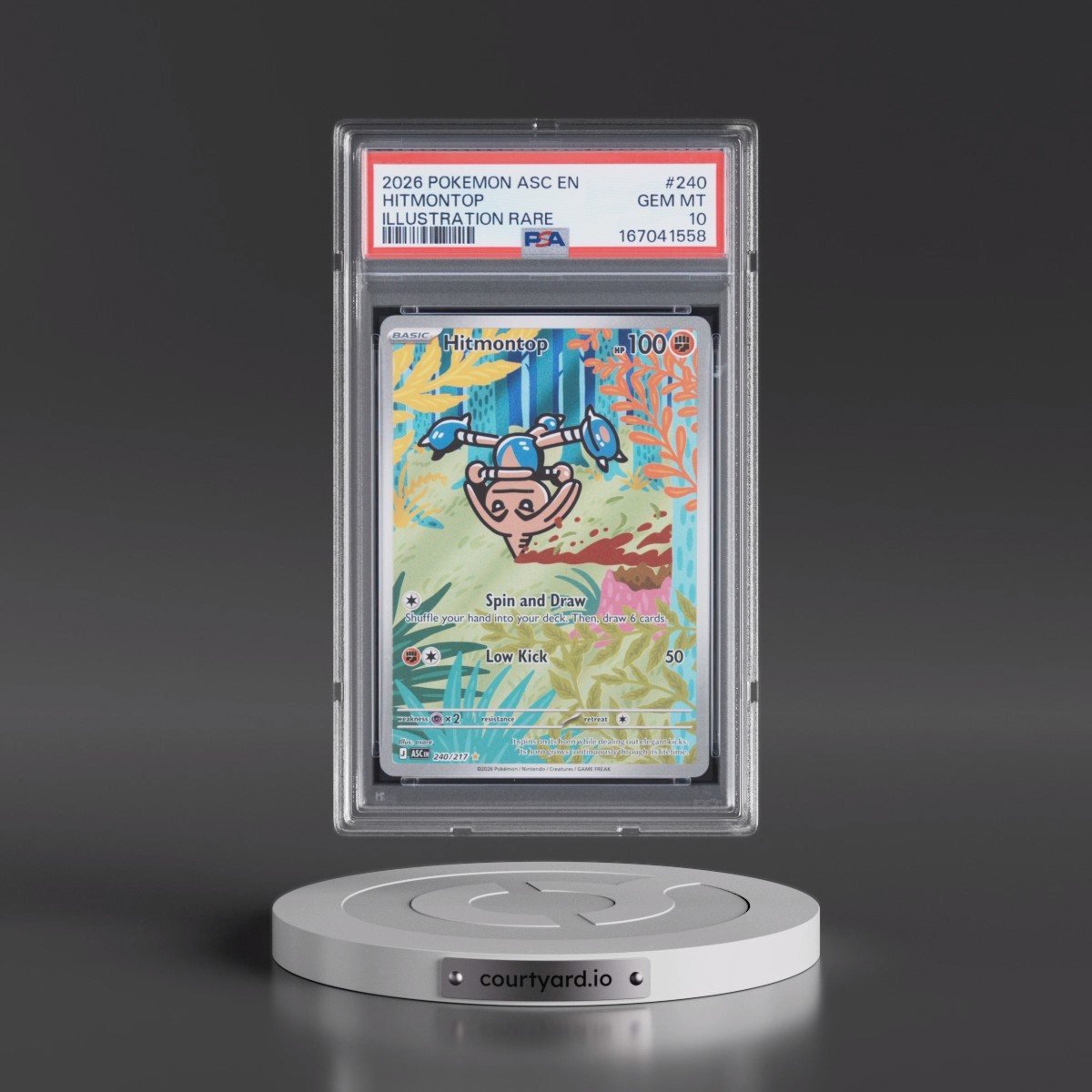 2026 Pokémon Asc EN-Ascended Heroes #240 Hitmontop - Illustration Rare (PSA 10 GEM MINT)