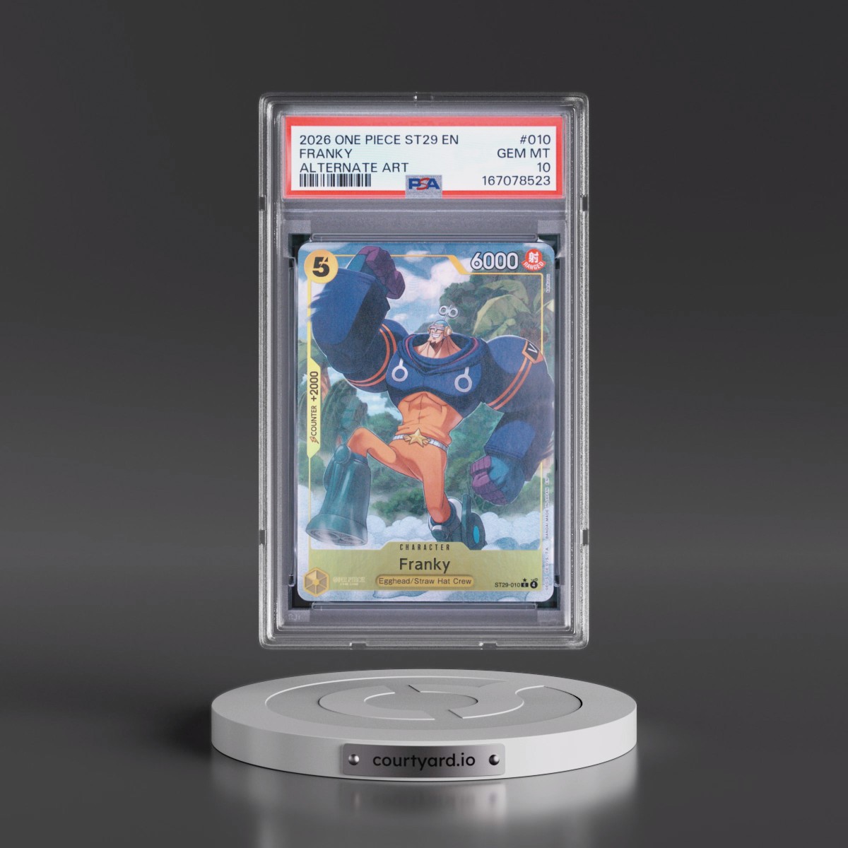 2026 One Piece Starter Deck ST29-Egghead #010 Franky - Alternate Art (PSA 10 GEM MINT)