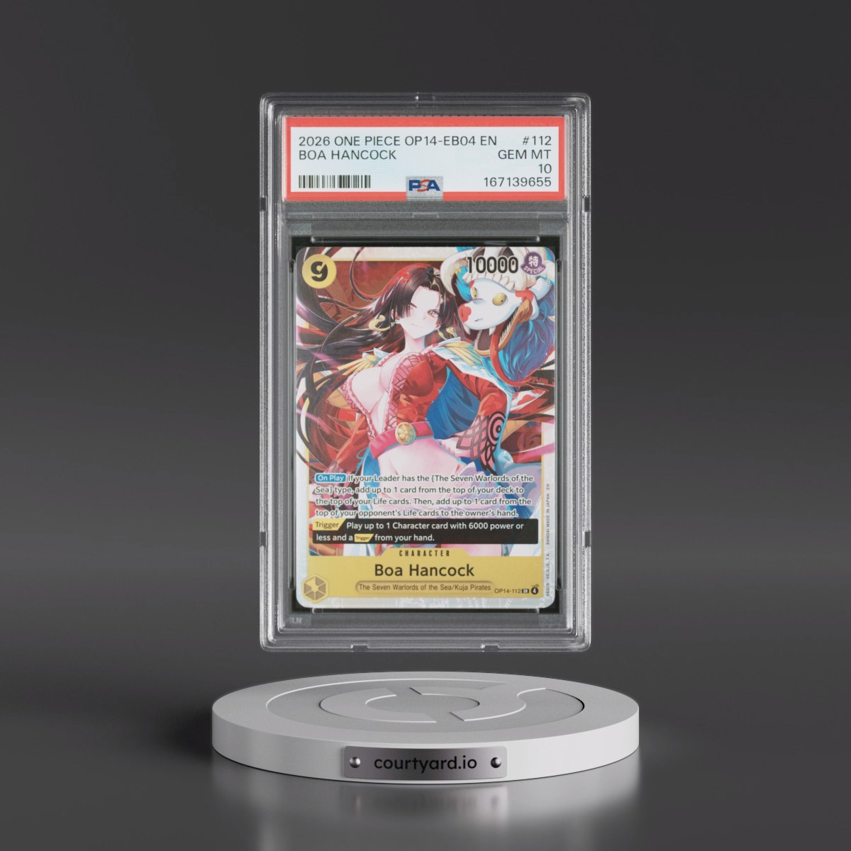 2026 One Piece OP14-EB04-the Azure Sea's Seven Boa Hancock #112 PSA 10