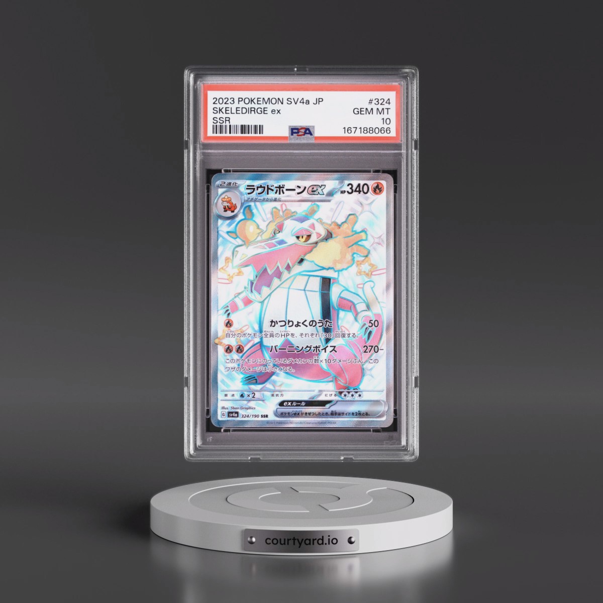 2023 Pokémon Sv4a-Shiny Treasure EX Skeledirge EX - Holo Ssr #324 PSA 10