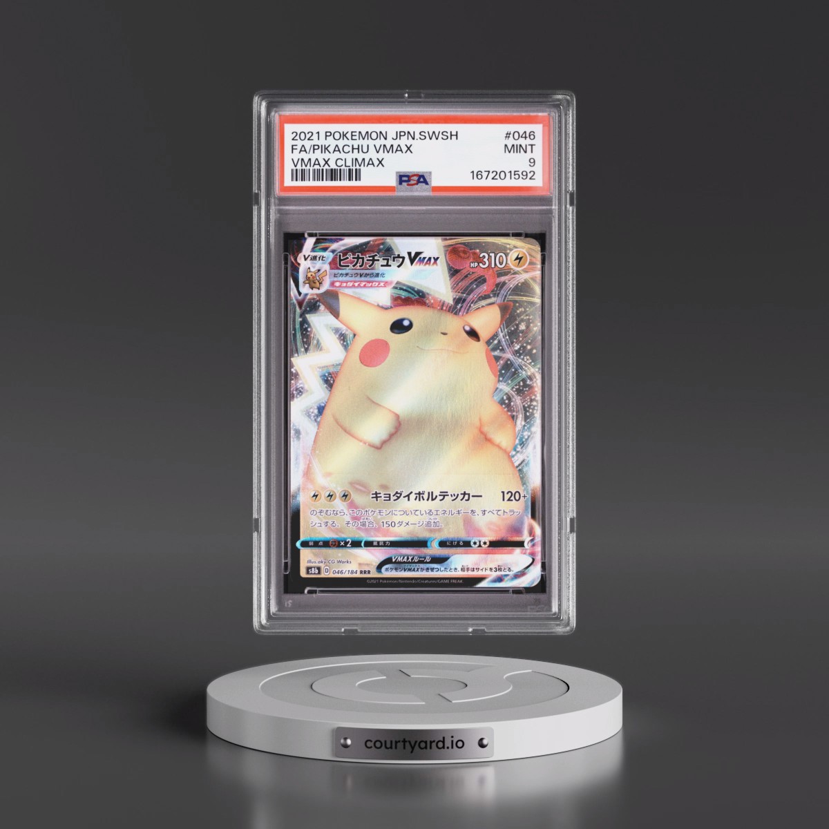 2021 Pokémon Sword & Shield Vmax Climax #046 Pikachu Vmax - Full Art (PSA 9 MINT)