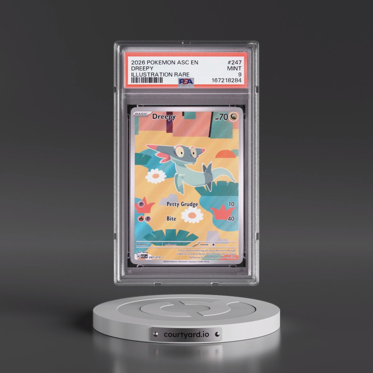 2026 Pokémon Asc EN-Ascended Heroes Dreepy - Illustration Rare #247 PSA 9