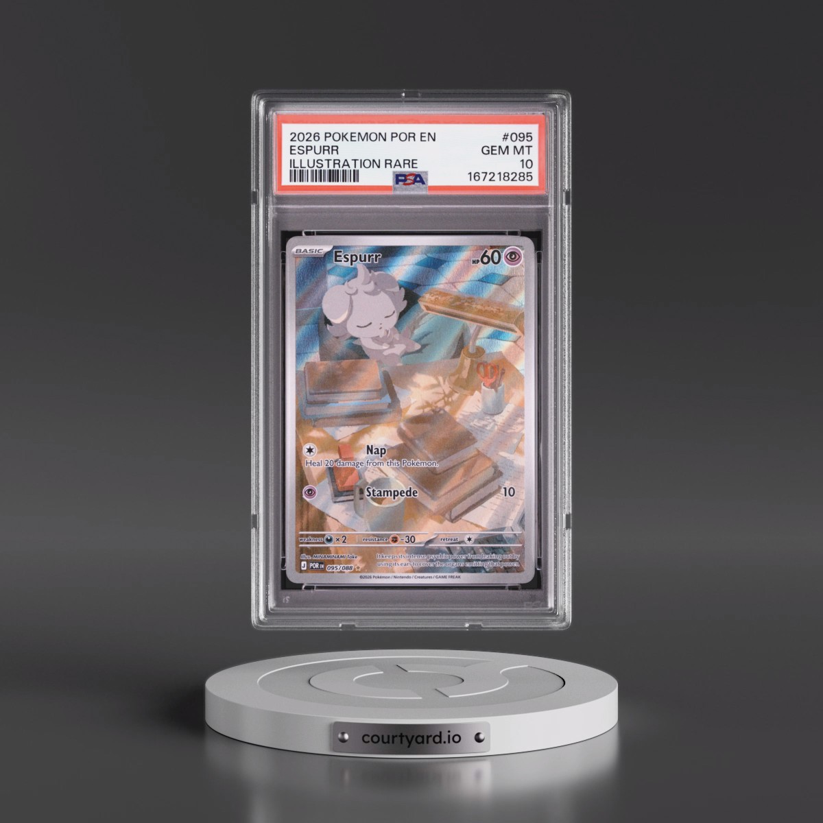 2026 Pokémon Por EN-Perfect Order #095 Espurr - Illustration Rare (PSA 10 GEM MINT)