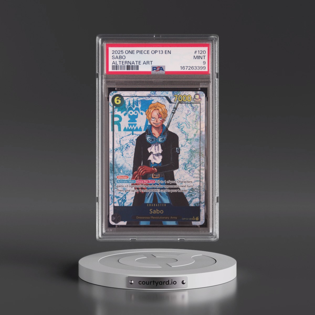 2025 One Piece OP13-Carrying on His Will #120 Sabo - Alternate Art (PSA 9 MINT)
