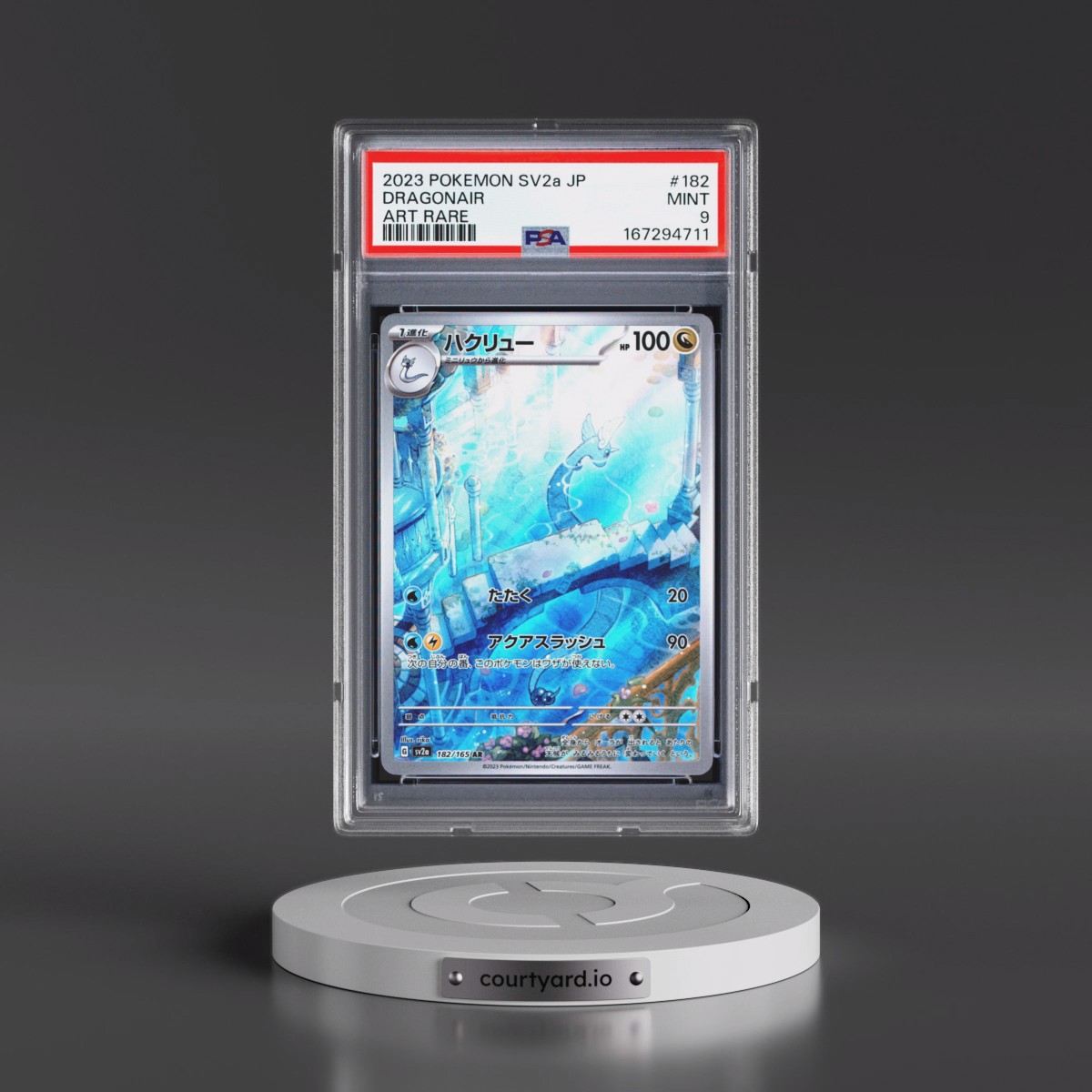 2023 Pokémon Sv2a-Pokémon Card 151 #182 Dragonair - Art Rare (PSA 9 MINT)