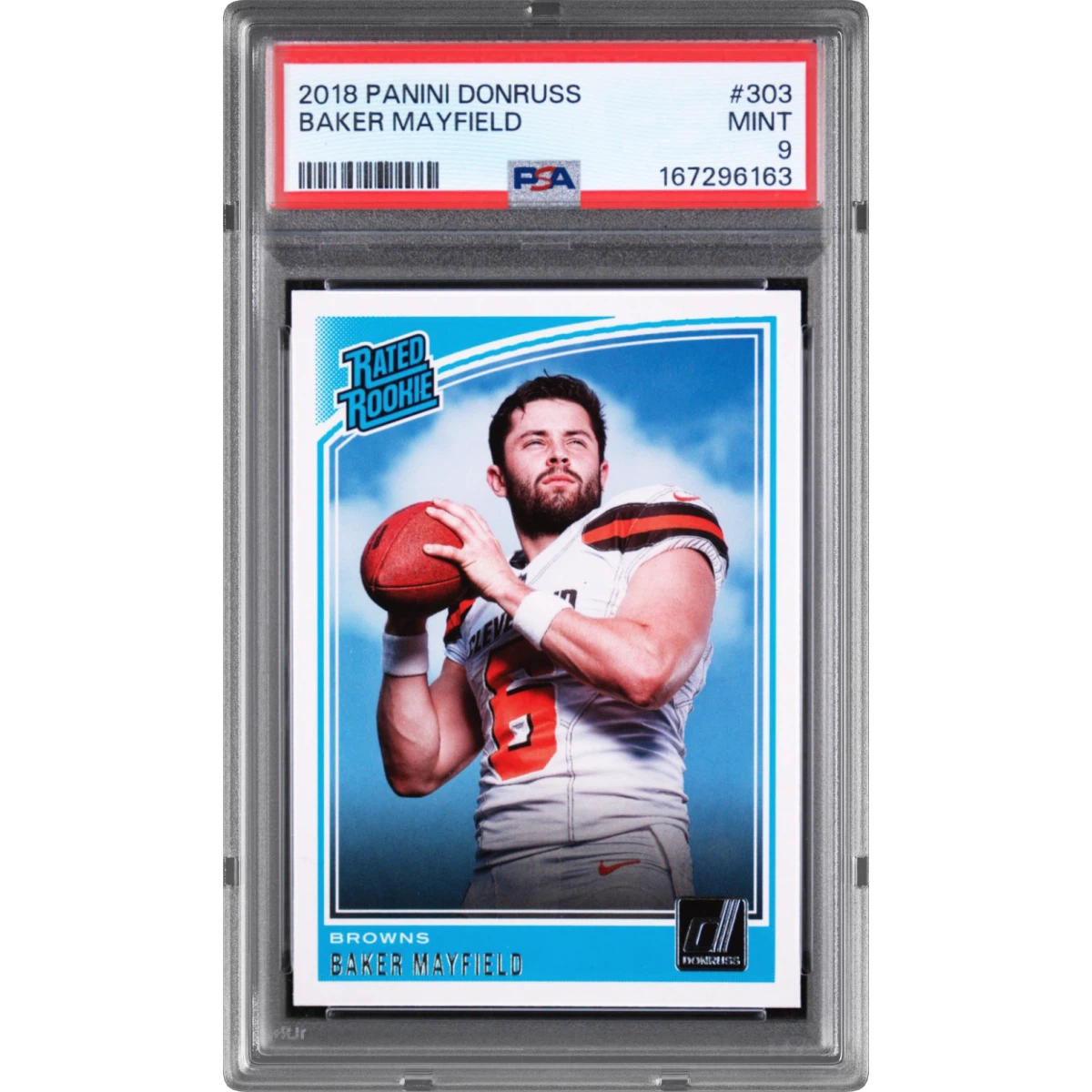 2018 Panini Donruss #303 Baker Mayfield (PSA 9 MINT)